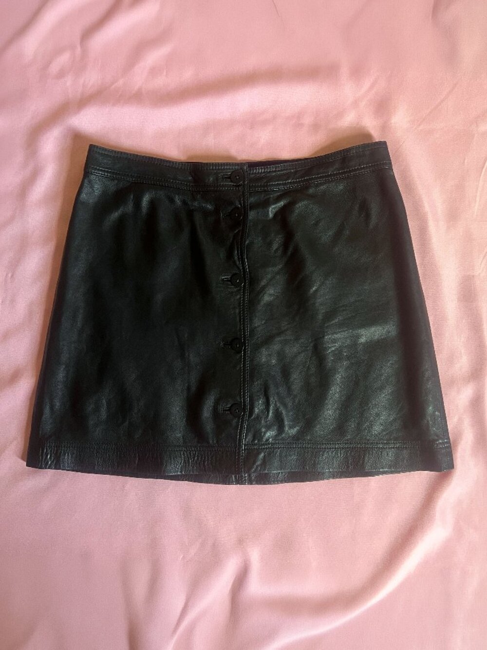 Madewell Genuine Leather Mini Skirt